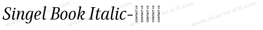 Singel Book Italic字体转换